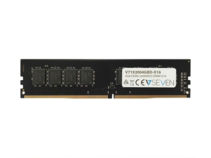 Изображение V7 4GB DDR4 PC4-19200 - 2400MHZ 1.2V DIMM X16 Desktop Memory Module - V7192004GBD-X16