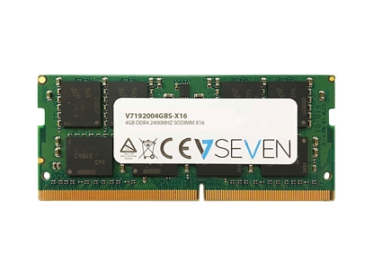 Изображение V7 4GB DDR4 PC4-19200 - 2400MHZ 1.2V SO DIMM X16 Notebook Memory Module - V7192004GBS-X16