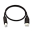 Attēls no V7 Black USB Cable USB 2.0 A Male to USB 2.0 B Male 0.5m 1.6ft