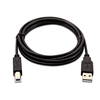 Picture of V7 Black USB Cable USB 2.0 A Male to USB 2.0 B Male 2m 6.6ft