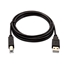 Attēls no V7 Black USB Cable USB 2.0 A Male to USB 2.0 B Male 2m 6.6ft