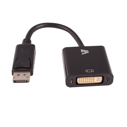 Изображение V7 Black Video Adapter DisplayPort Male to DVI-I Female