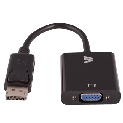 Изображение V7 Black Video Adapter DisplayPort Male to VGA Female