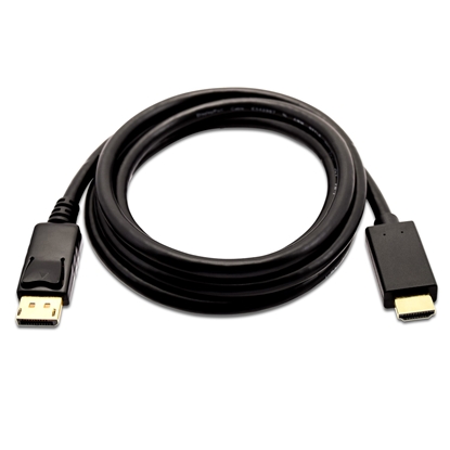 Изображение V7 Black Video Cable DisplayPort Male to HDMI Male 3m 10ft
