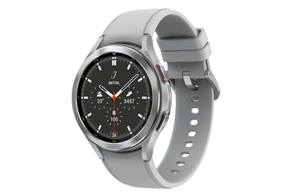 Attēls no Samsung Galaxy Watch4 Classic 3.56 cm (1.4") OLED 46 mm Digital 450 x 450 pixels Touchscreen Silver Wi-Fi GPS (satellite)