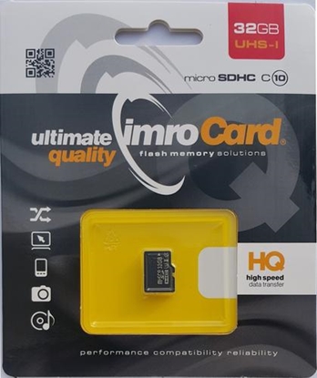 Attēls no Karta Imro MicroSDHC 32 GB Class 10 UHS-I/U1  (10/32G UHS-I)