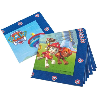 Изображение Salvetes 33cm Ķepu patruļa 20gab. zilas