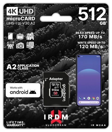 Picture of Goodram IRDM M2AA 512 GB MicroSDXC UHS-I Class 10