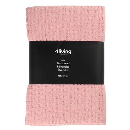 Attēls no Gultas pārklājs 4Living Waffle rozā 150x250cm