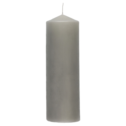 Picture of Svece stabs Polar Pillar candle light grey 8x25 cm