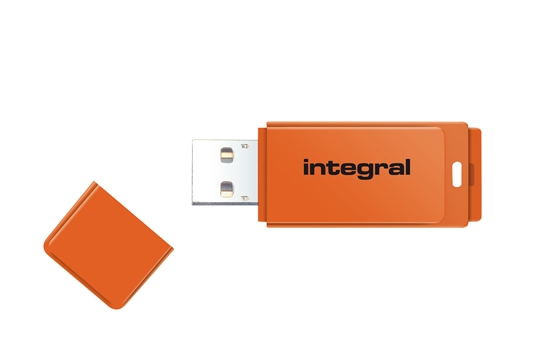 Picture of Integral 16GB USB2.0 DRIVE NEON ORANGE USB flash drive USB Type-A 2.0