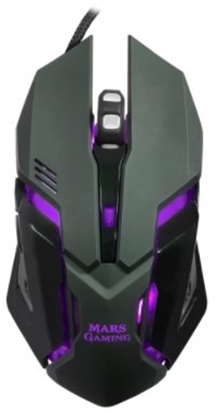 Attēls no Mars Gaming MRM0 Gaming Mouse with Additional Buttons / RGB / 4000 DPI / USB / Black