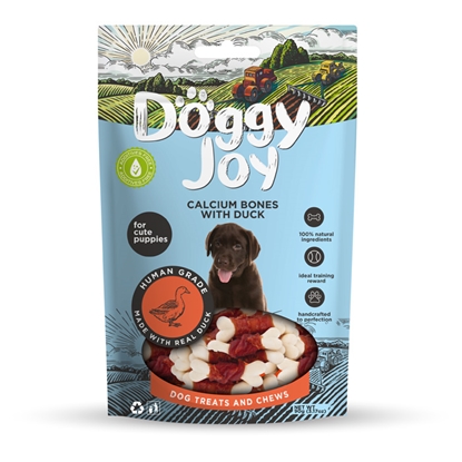 Attēls no Gardums kucēniem Doggy Joy kalcija kauliņi, pīles gaļas 90g