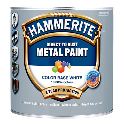 Изображение Krāsa metālam ton.  Hammerite smooth Finish BC,2.35L