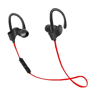 Изображение Słuchawki Bluetooth sportowe Czarno-czerwone