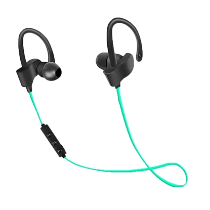 Изображение Słuchawki douszne Bluetooth sportowe Czarno-zielone