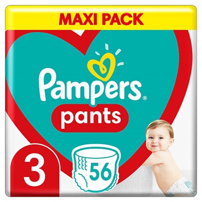 Изображение Autiņbiksītes Pampers Pants Maxi Pack S3, 56 gab.