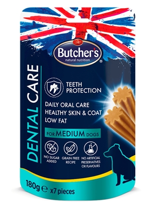 Изображение Butcher's Dental Care - dental snack for medium sized dogs - 180g