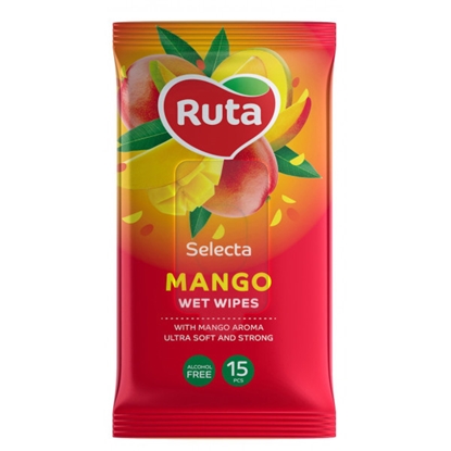 Изображение Mitrās salvetes Ruta Selecta ar mango ekstraktu 15 gab