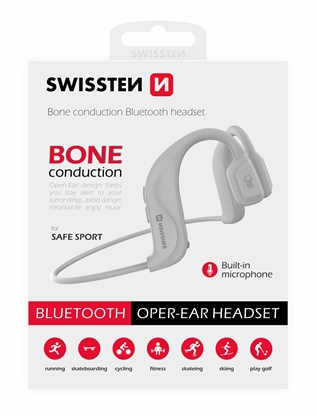 Attēls no Swissten Bluetooth Bone Conduction Earphones