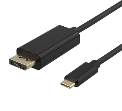 Изображение Kabel USB Deltaco USB-C - DisplayPort 2 m Czarny (USBC-DP200)