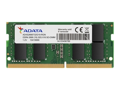 Picture of ADATA DDR4 SO-DIMM SO-DIMM  32GB CL22           AD4S320032G22-SGN
