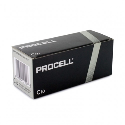 Attēls no LR14/C baterija 1.5V Duracell Procell INDUSTRIAL sērija Alkaline PC1400 iep. 10gb.