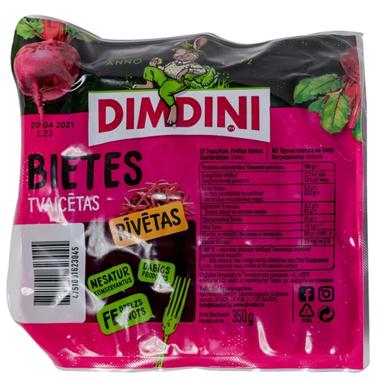 Picture of Bietes tvaicētas Dimdiņi rīvētas 350g
