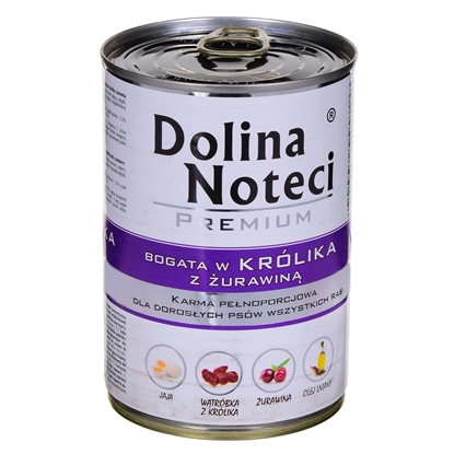 Attēls no DOLINA NOTECI Premium Rich in rabbit and cranberry - wet dog food - 400 g
