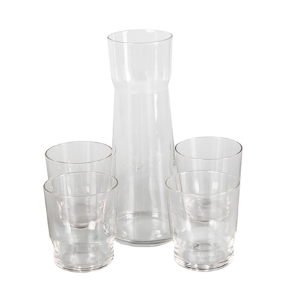 Attēls no Glāžu kompl.Balice 4gab.350ml ar karafi 1L