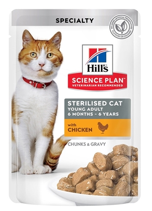 Attēls no Konservi kaķiem Hill's Sterilised Cat ar vistu 85g