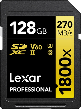 Picture of Lexar memory card SDXC 128GB Professional 1800x UHS-II U3 V60