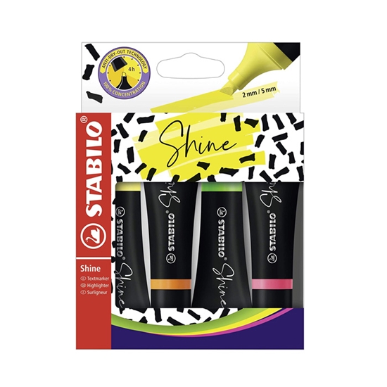 Picture of Marķieru komplekts Stabilo Shine 4-krāsas