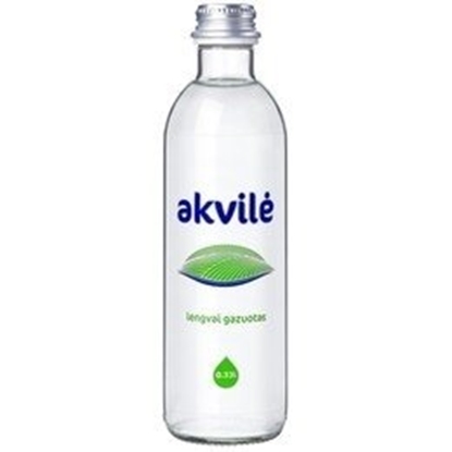 Attēls no Mineral water Akvilė, carbonated, in glass, 0.33 l (15vnt.)