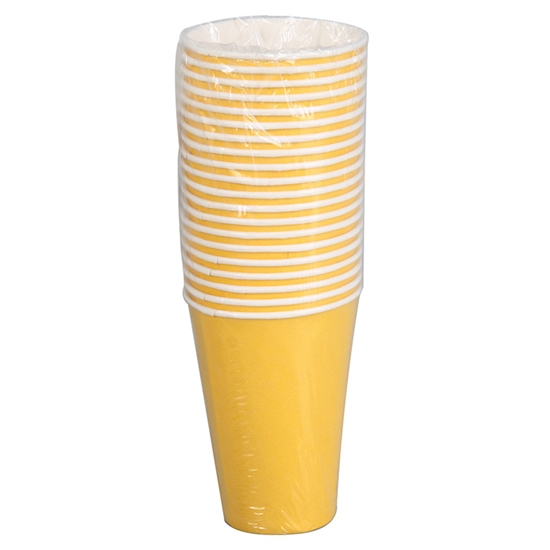 Изображение Papīra glāzes 200ml 20gab. dzeltenas
