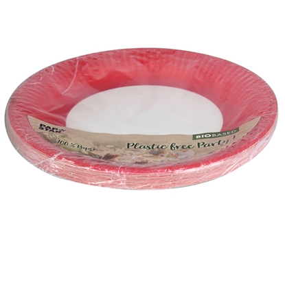 Picture of Papīra šķīvji EKO 23cm 20gab. Sarkani