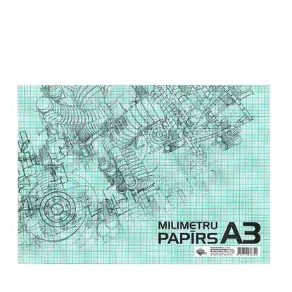 Picture of Papīrs milimetru A3, 20 loksnes, ABCJums