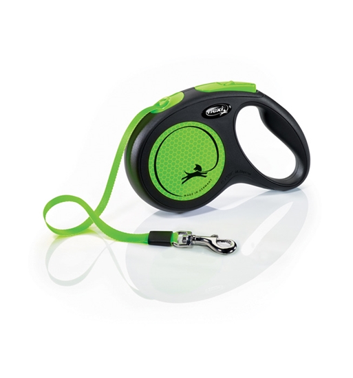 Изображение Pavada flexi Neon M 5m green suņiem