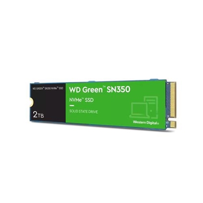 Attēls no SSD|WESTERN DIGITAL|Green SN350|2TB|M.2|PCIE|NVMe|QLC|Write speed 3000 MBytes/sec|Read speed 3200 MBytes/sec|WDS200T3G0C