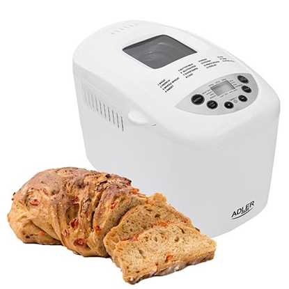 Picture of Adler Bread maker AD 6019 Power 850 W, Number of programs 15, Display LCD, White