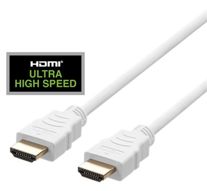 Attēls no Kabel Deltaco HDMI - HDMI 3m biały (HU-30A)