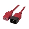 Picture of Lindy 1m IEC C19 to C20 Extension, red