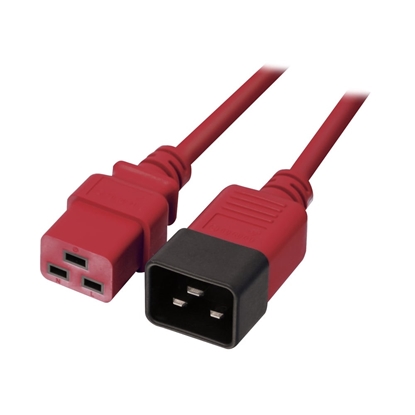 Attēls no Lindy 1m IEC C19 to C20 Extension, red