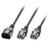 Picture of Lindy 1m C14 to 2 x IEC C13 Extension Cable