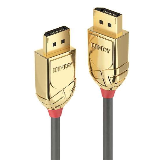 Изображение Lindy 2m DisplayPort 1.4 Cable, Gold Line
