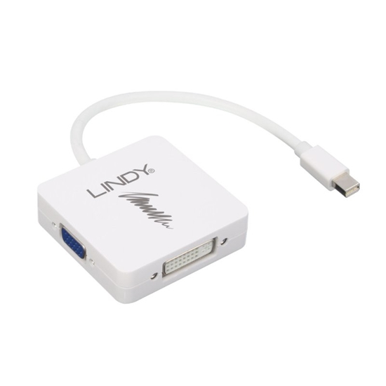 Picture of Lindy Mini DP 1.2 to HDMI 4K30/DVI/VGA Adapter