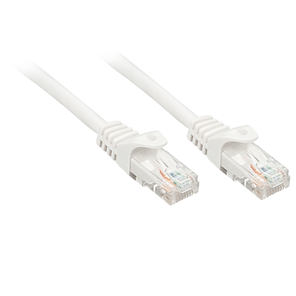 Attēls no Lindy Rj45/Rj45 Cat6 1m networking cable White U/UTP (UTP)