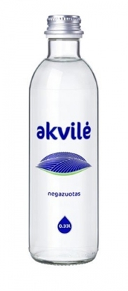 Pilt Mineral water Akvilė, non-carbonated, in glass, 0.33 l (15psc.)