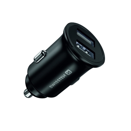 Picture of Swissten Metal Premium Car charger 2 x USB / 4.8A
