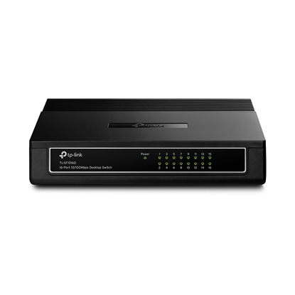 Изображение TP-LINK TL-SF1016D network switch Fast Ethernet (10/100) Black